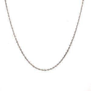 18" 14K White Gold Rope Chain